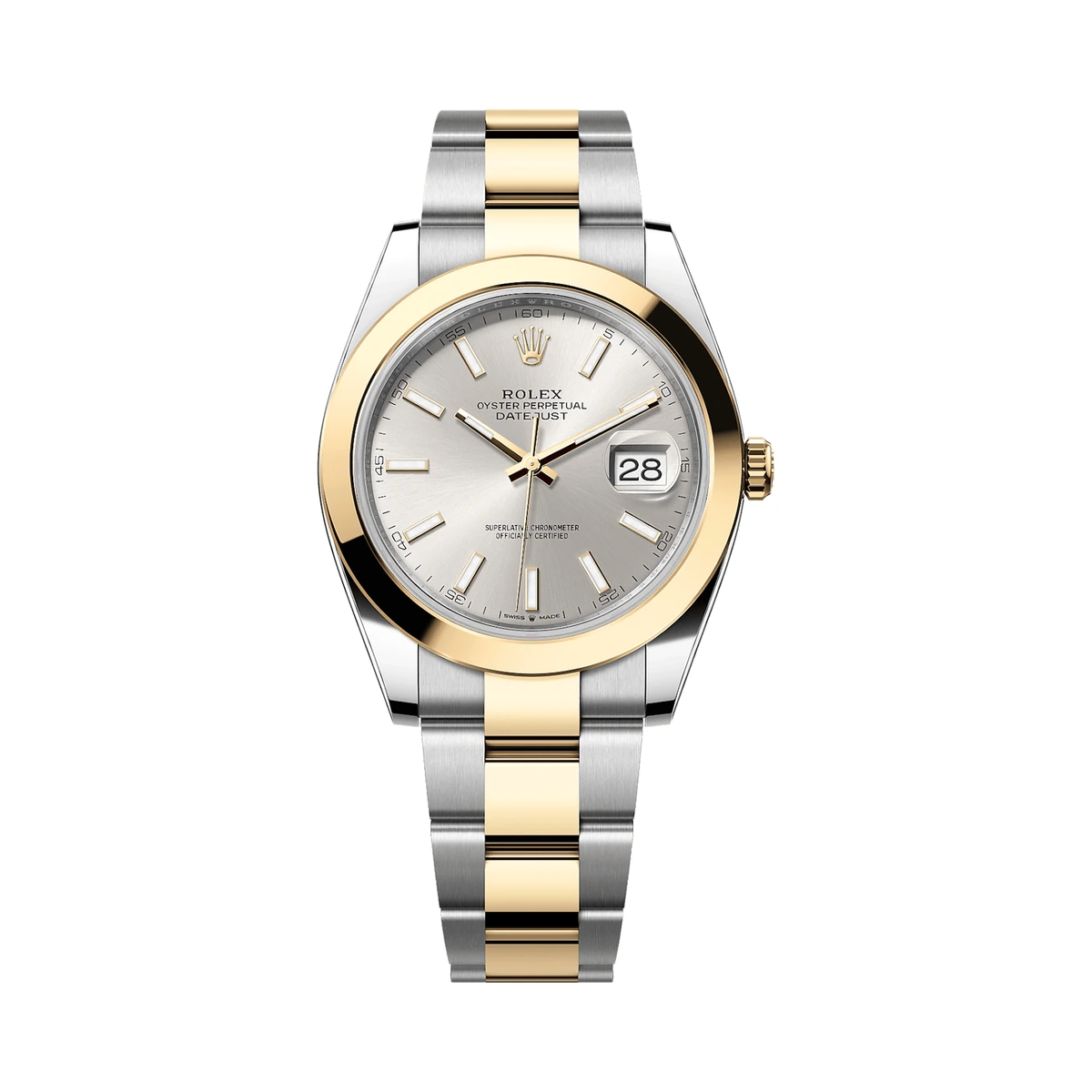 Authentic Rolex Datejust 41 ref. 126303, Silver, Two-Tone Oyster